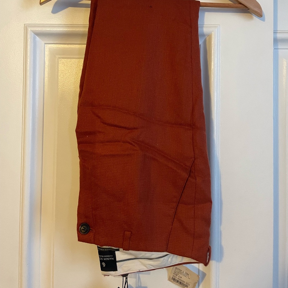 Scotch & Soda classic wool brick color pants